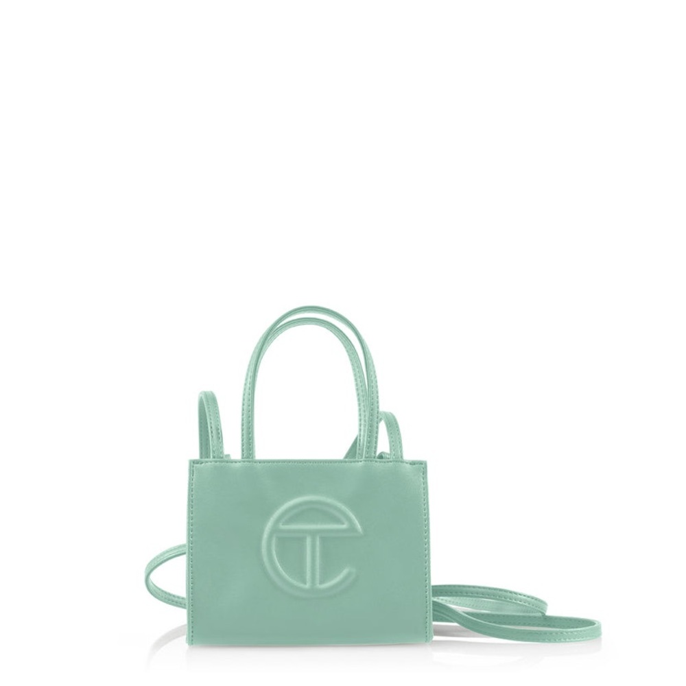 Telfar Small Sage Green Crossbody Tote Bag